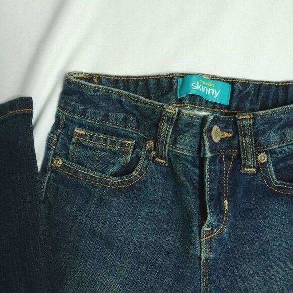 ⭐ Old Navy Girls Kids Youth Skinny Stretch Slim Blue Denim Jeans Pants sz: 10 - Picture 2 of 5